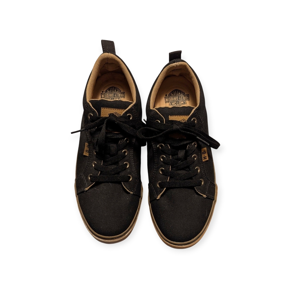 Harley-Davidson Black Sneakers with Tan Highlights